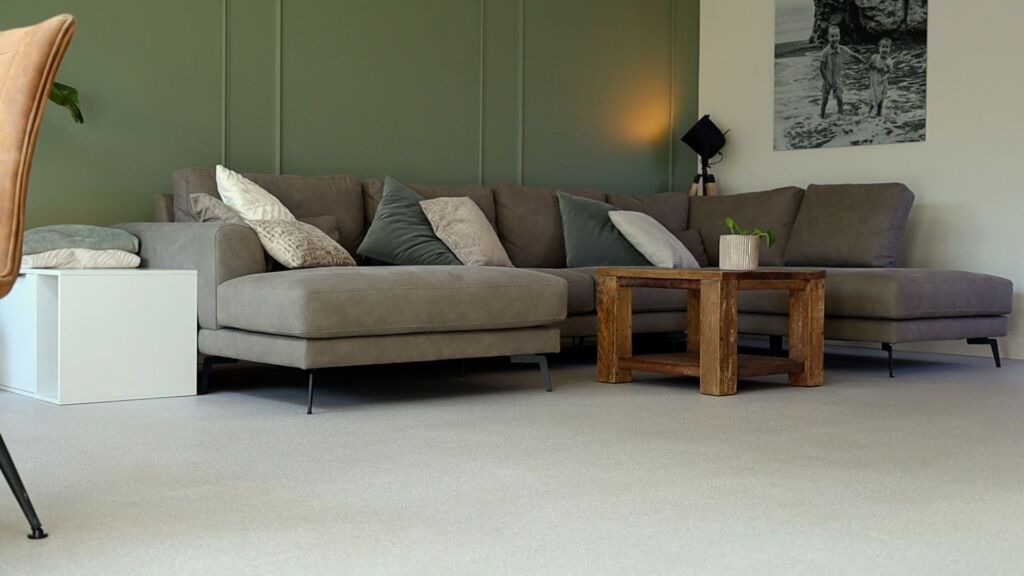 Troffelvloer woonkamer